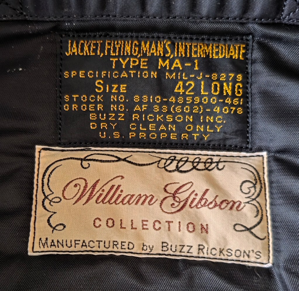 Buzz Rickson x William Gibson MA-1: fiction as reality